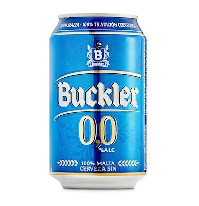 Cerveza 0,0% alcohol Buckler lata 33 cl