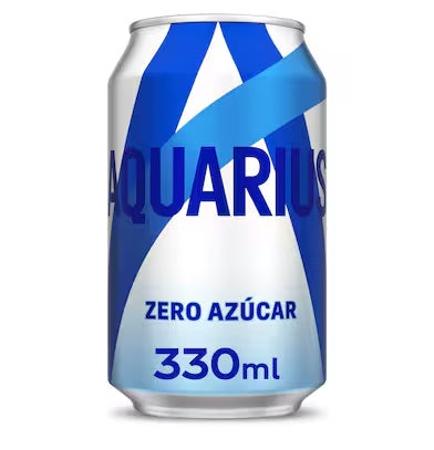 Bebida refrescante de limón zero Aquarius lata 330 ml