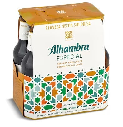 Cerveza especial Alhambra botella 6 x 25 cl