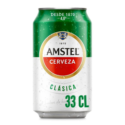 Cerveza clásica Amstel lata 33 cl