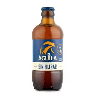 Cerveza lager sin filtrar El aguila botella 33 cl