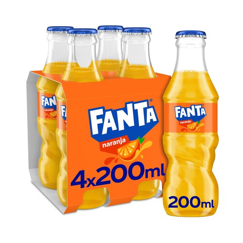 FANTA Refresco de naranja FANTA pack 4 uds. x 20 cl.