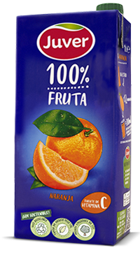 JUVER 100% Fruta Zumo Naranja Brik 1L