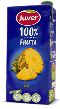 JUVER 100% Fruta Zumo Piña Brik 1L