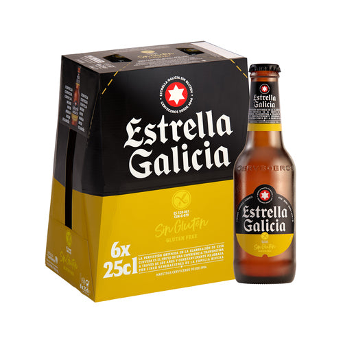 ESTRELLA GALICIA Cervezas sin gluten pack 6 uds. x 25 cl.