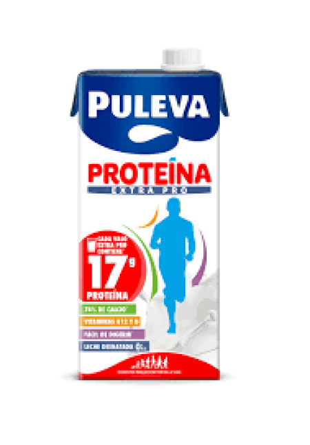 PULEVA Proteína extra pro Leche de vaca desnatada, sin lactosa, con un alto contenido en proteínas 1 l.