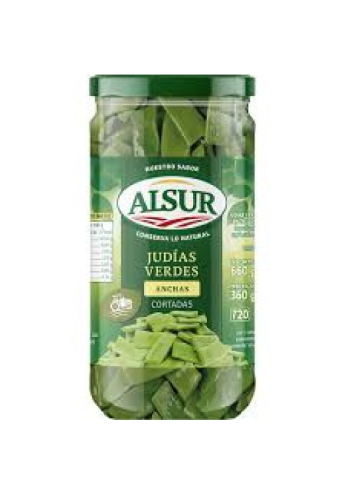 ALSUR Judías verdes anchas cortadas en trozos 360 g.