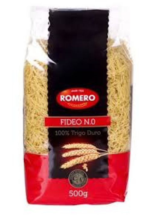 ROMERO Pasta fideos cabellín ROMERO paquete de 500 gramos.