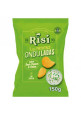 RISI Patatas fritas onduladas, sin gluten y con sabor sour cream & onion 150 g.