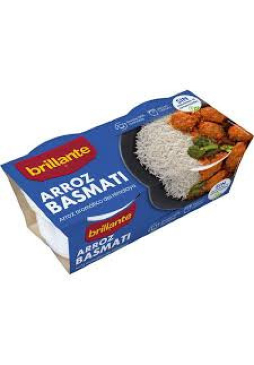 BRILLANTE Arroz basmati en tarrina paquete de 2 uds x 125 g.