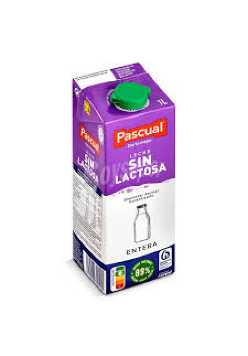 PASCUAL Leche de vaca entera y sin lactosa 1 l.