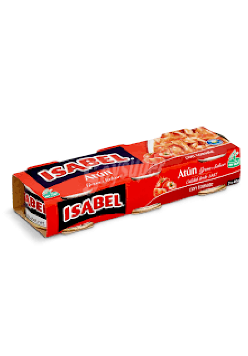 ISABEL Atún con tomate pack de 3 latas de 52 g.