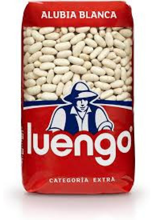 LUENGO Alubia blanca larga en paquete, 1 kg