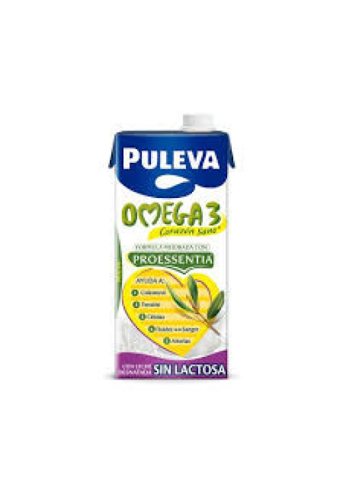 PULEVA Omega 3 Preparado lacteo desnatado, sin lactosa y enriquecido con ácido oleico y Omega 3 1 l.