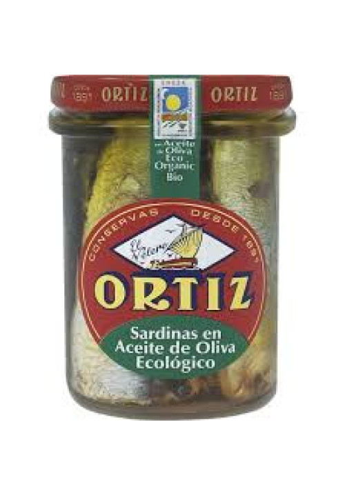 ORTIZ Sardinas en aceite de oliva ecológico ORTIZ 140 g.