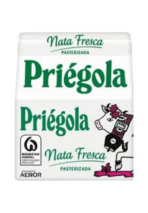 PRIÉGOLA Nata fresca líquida (35% materia grasa) para cocinar PRIÉGOLA 250 ml.