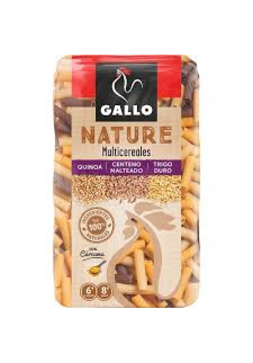 GALLO Pasta macarrones multicereales quinoa, centeno malteado y trigo duro GALLO NATURE 400g.