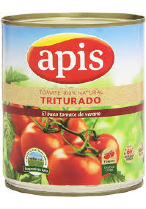 APIS Tomate triturado natural lata de 800 g.