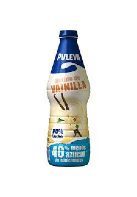 PULEVA Batido con sabor a vainilla, elaborado con un 90% de leche PULEVA 1 l.