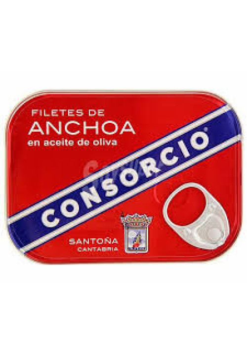 CONSORCIO Filetes de anchoa en aceite de oliva CONSORCIO 50 g.