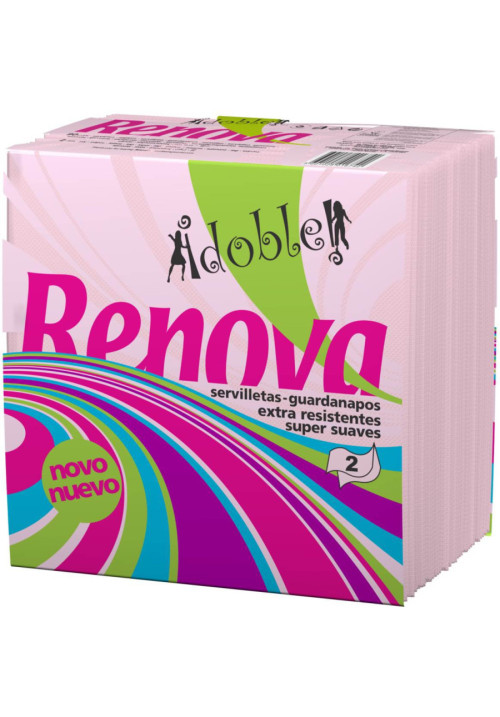 Renova servilletas 33*33 cm rosa 60 unidades