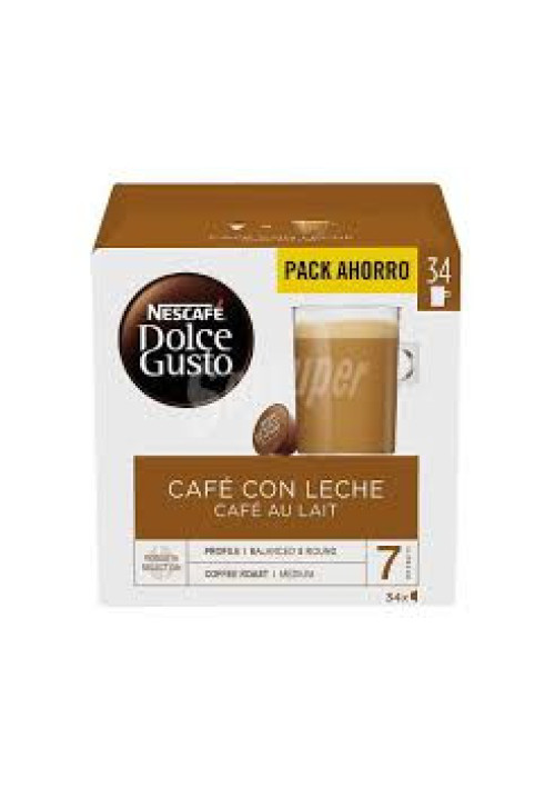 DOLCE GUSTO Café en cápsulas con leche I7, 34 uds.