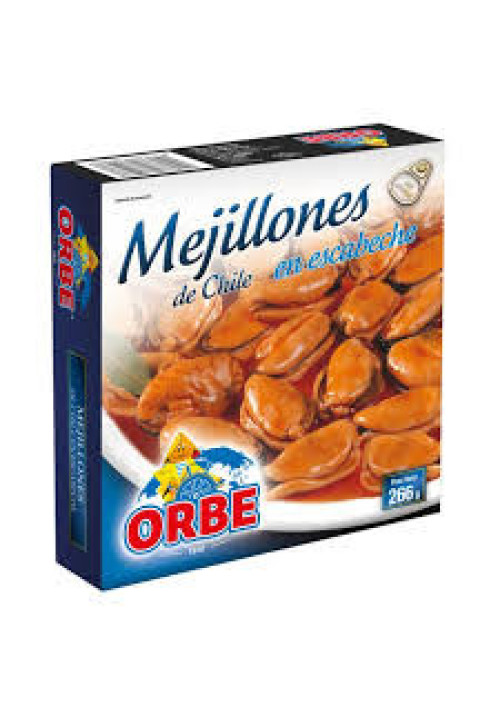 ORBE Mejillones escabeche lata de 160 g.