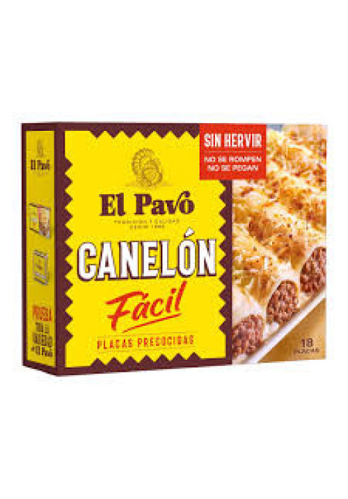 EL PAVO Pasta canelones, placas precocidas EL PAVO paquete 125 gr.20 unidades