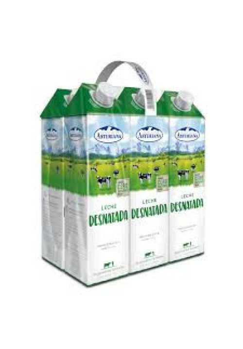 CENTRAL LECHERA ASTURIANA Leche de vaca desnatada de origen español 6 x 1l.