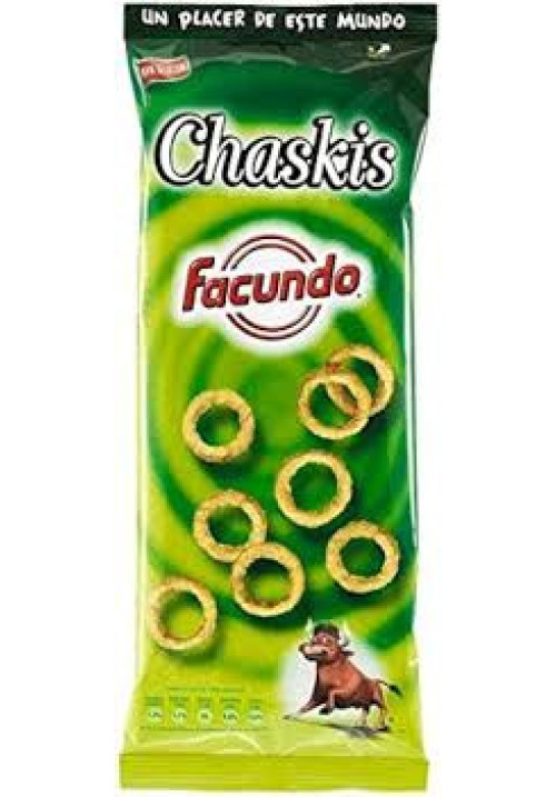 FACUNDO Snack de aros de maíz FACUNDO CHASKIS bolsa de 100 g.