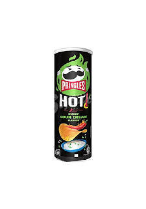 PRINGLES Flame Patatas con forma de teja y sabor sour cream , 160 g.