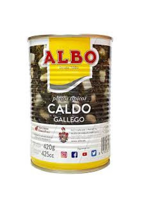 ALBO Caldo gallego con grelos, patata y alubias ALBO 420 g.