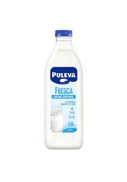 PULEVA Leche fresca entera de vaca de pastoreo, de procedencia 100% española 1.5 l.