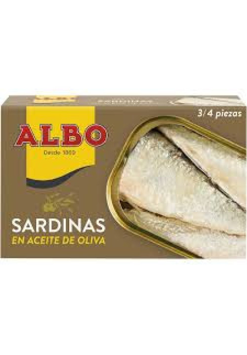 ALBO Sardinas en aceite de oliva lata de 85 g.