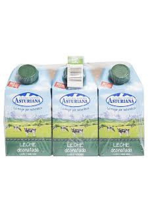 CENTRAL LECHERA ASTURIANA Leche desnatada de vaca de origen español 6 x 500 ml.