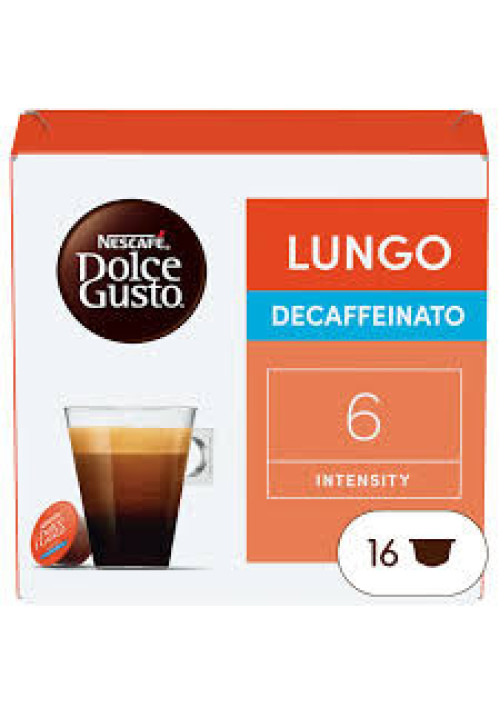 DOLCE GUSTO Café en cápsulas descafeinado lungo I6, 16 uds.