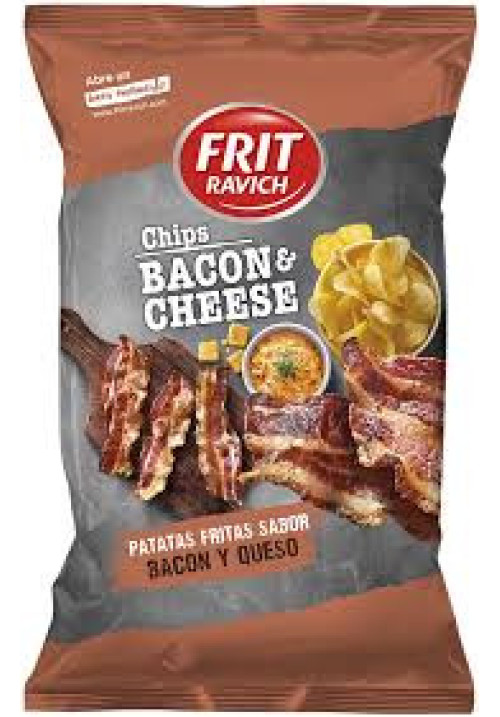 FRIT RAVICH Patatas fritas sabor bacon y queso FRIT RAVICH 125 g.