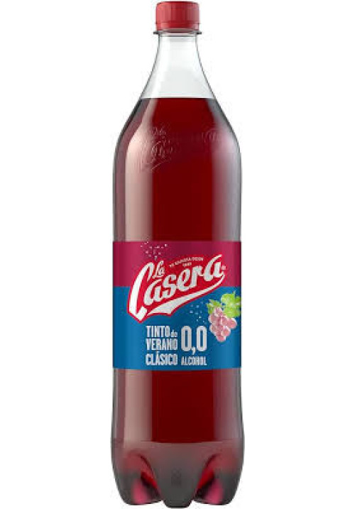 LA CASERA Tinto de verano original, con gaseosa La casera y 0,0% alcohol LA CASERA botella de 1,5 l.