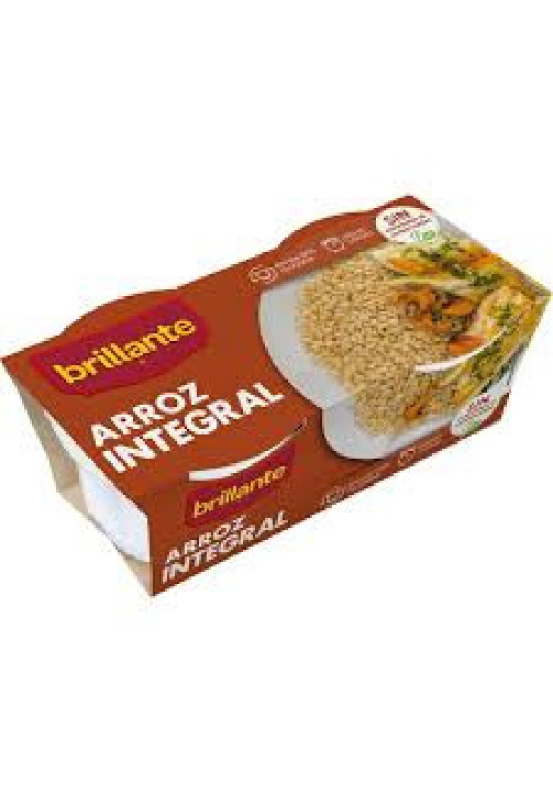 BRILLANTE Arroz integral en tarrina paquete de 2 uds x 125 g.