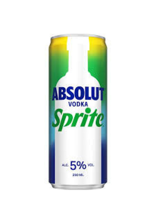 SPRITE Combiando de vodka blanco Absolut y refresco de liima (sprite) lata 25 cl.