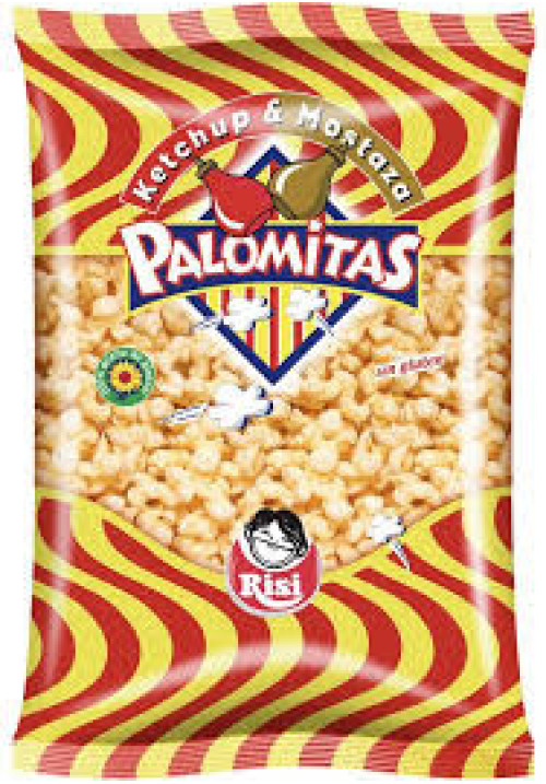 RISI Palomitas de maiz con sabor a ketchup y mostaza 90 g.