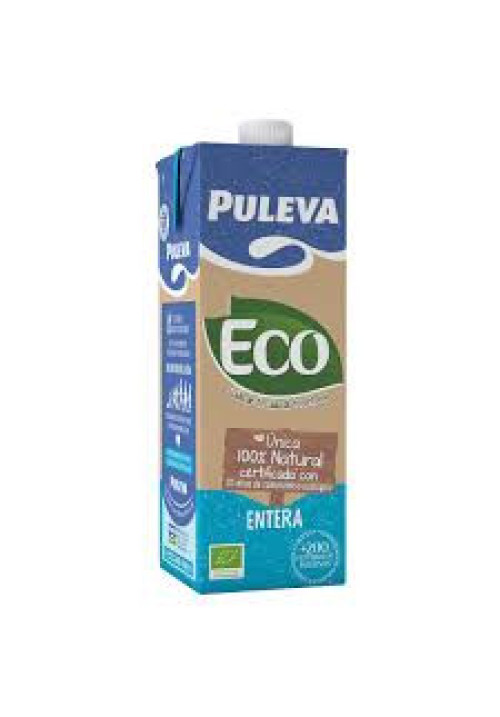 PULEVA Leche entera de vacas con alimentación ecológica 1 l.