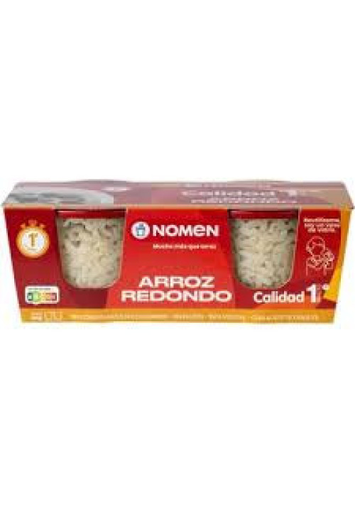 NOMEN Arroz redondo en vasitos pack 2 x 125 g.