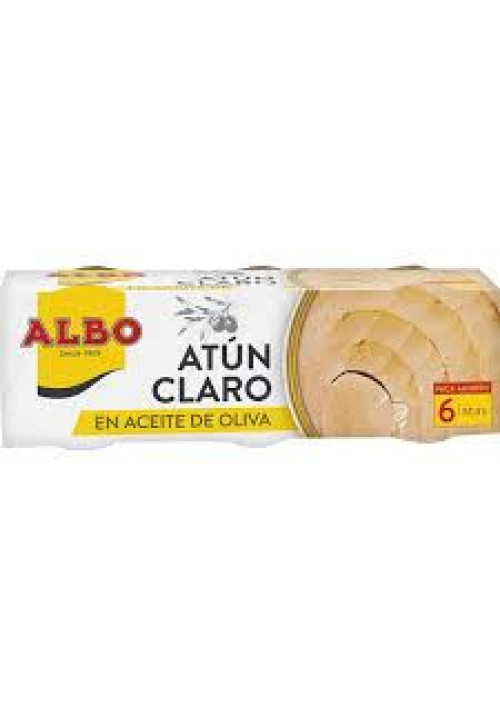 ALBO Atún claro en aceite de oliva lata de 48 g. pack de 6 uds.