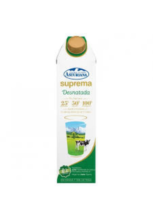 CENTRAL LECHERA ASTURIANA Leche desnatada ultrafiltrada y sin lactosa Suprema 1 l.