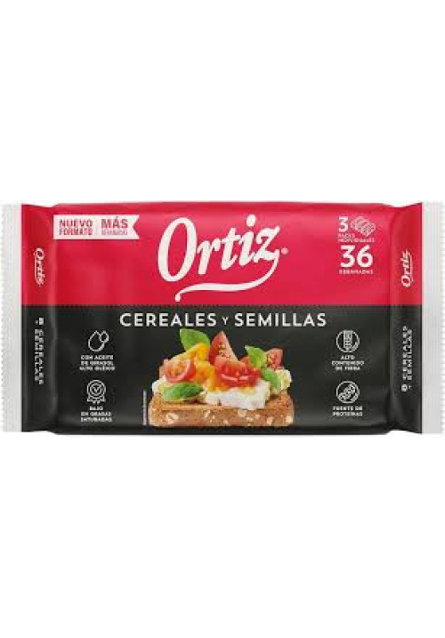 ORTIZ Pan tostado multicereal extera crujiente 30 uds. 324 g.