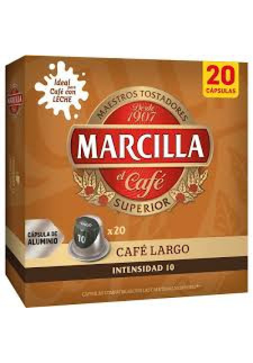 MARCILLA Café en cápsulas largo I10, 20 uds.