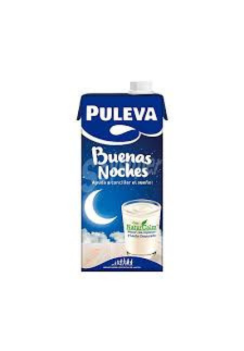 PULEVA Bebida láctea con extractos vegetales y triptófano, sin lactosa, Buenas Noches 1 l.