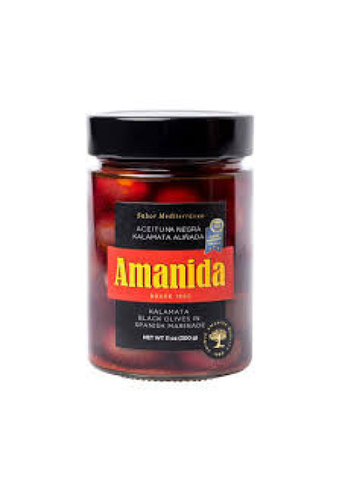 Aceitunas negras Kalamata AMANIDA 175 g.