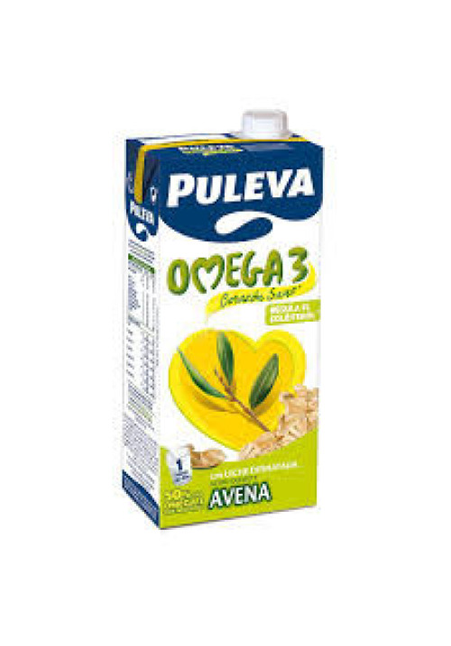 PULEVA Omega 3 Preparado lácteo desnatado, enriquecido con avena, ácido oleico y Omega 3 1 l.